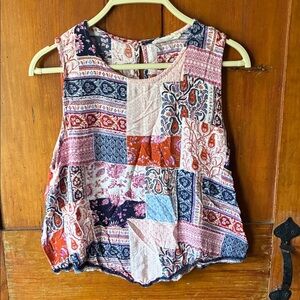 Elodie Patchwork Flowy Tank Top